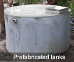Prefabricated tanks for underground installation in urban areas